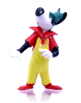 Fix und Foxi Figur "Lupo" mit gelber Latzhose von Heimo